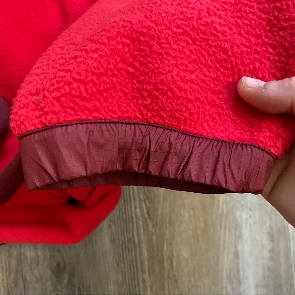 North Face Men’s Royal Arch Red Sherpa 1/4-Snap Fleece Pullover NWOT-size Large